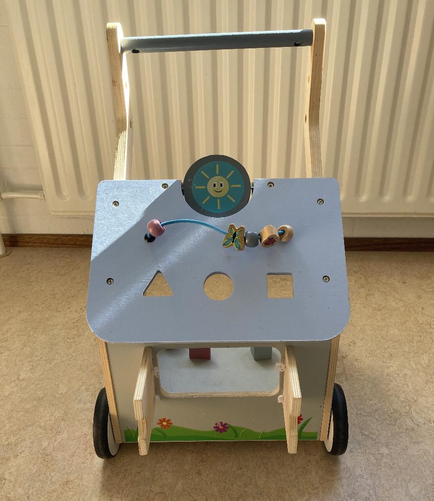 Loopwagen, Kinderen en Baby's, Speelgoed | Houten speelgoed, Ophalen, Gebruikt, Duw- of Trekspeelgoed