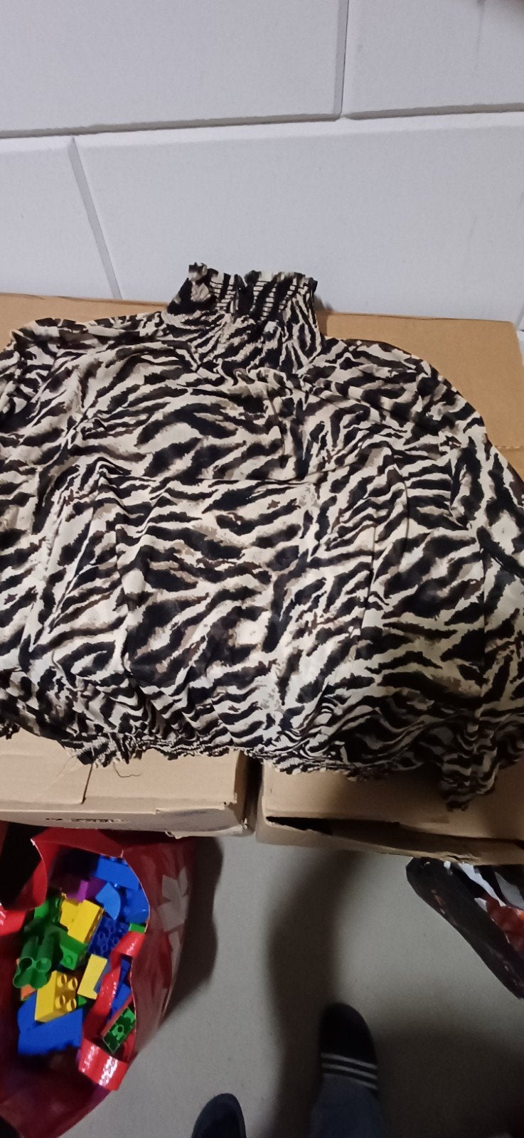 Set van 2 blouses: Zebraprint en Leopardprint (Maat S), Kleding | Dames, Blouses en Tunieken, Ophalen, Zwart, Maat 36 (S), Yelles, Costes Basic