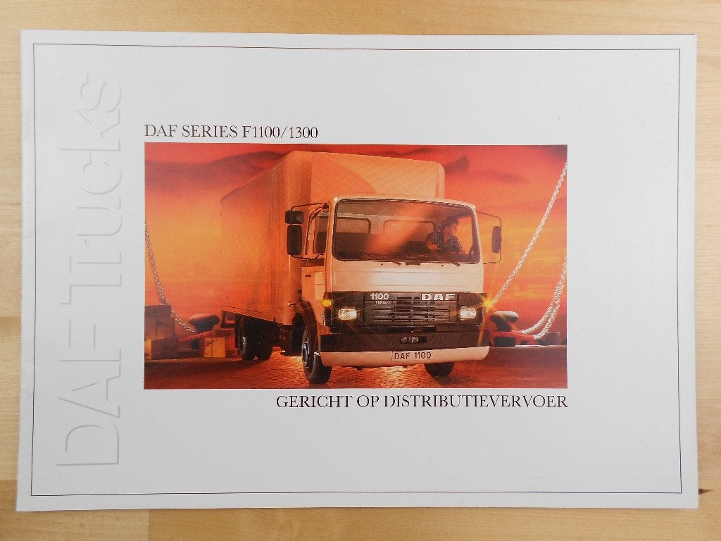 DAF 1100 1300 Brochure ca 1987, Ophalen of Verzenden, Zo goed als nieuw, Overige merken, DAF