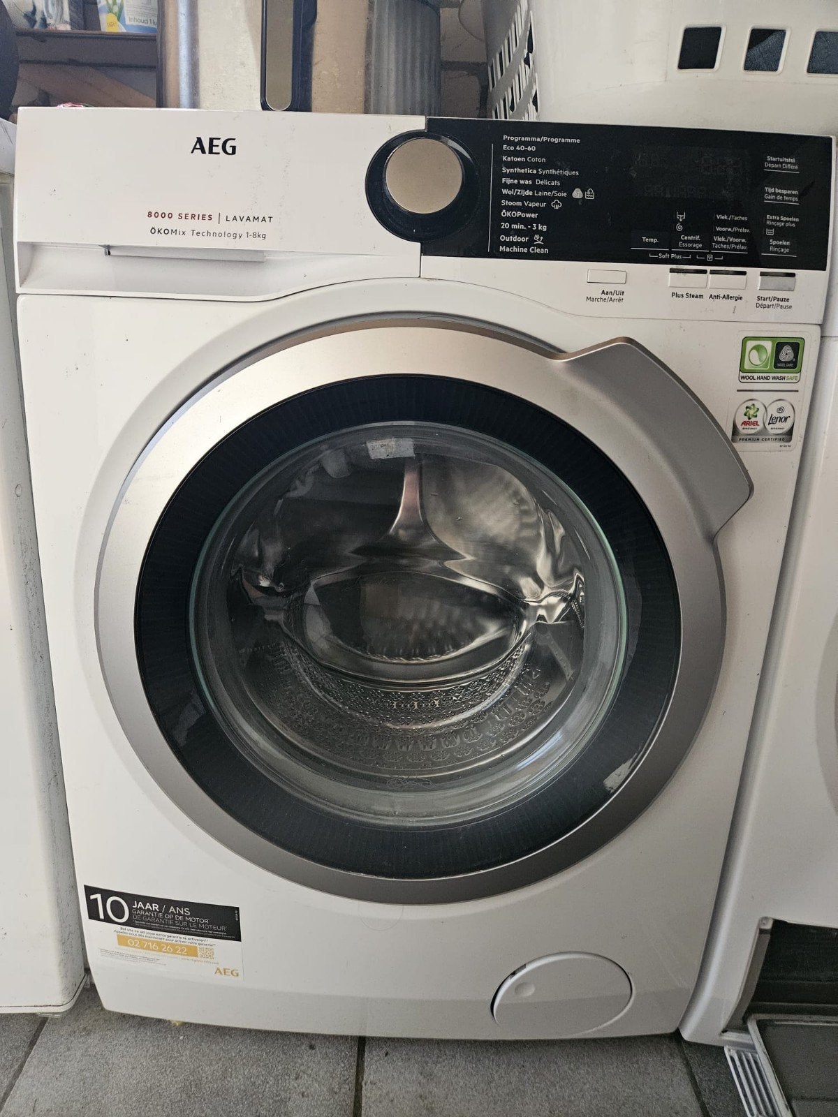 AEG Lavamat 8000 Series ÖKOMix Wasmachine 8kg 1600 toeren, Ophalen, Gebruikt, Energieklasse A of zuiniger, 8 tot 10 kg