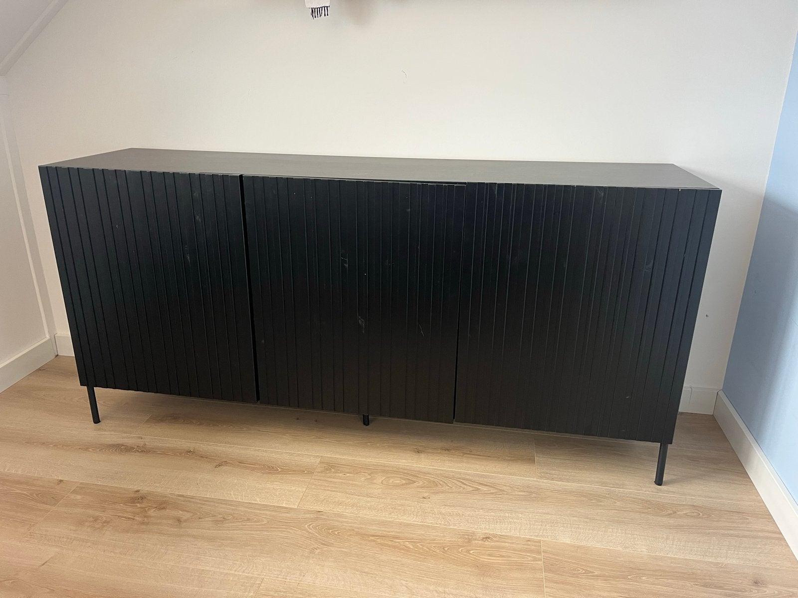 Woood gravure dressoir met 3 deuren 180, Ophalen, Gebruikt, 150 tot 200 cm, 25 tot 50 cm