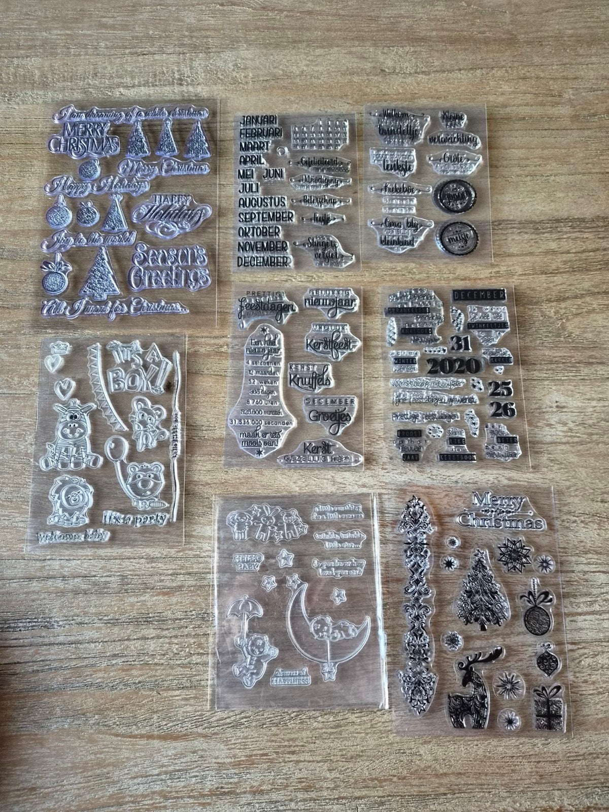 Clear stamps sets en acrylblok voor diverse gelegenheden, Ophalen of Verzenden, Nieuw, Clearstamp