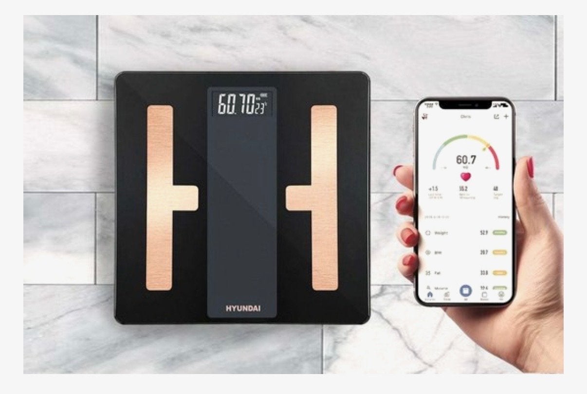 Hyundai Smart Personenweegschaal - Digitale Weegschaal, Witgoed en Apparatuur, Weegschalen, Ophalen, 100 kg of meer, Personenweegschaal