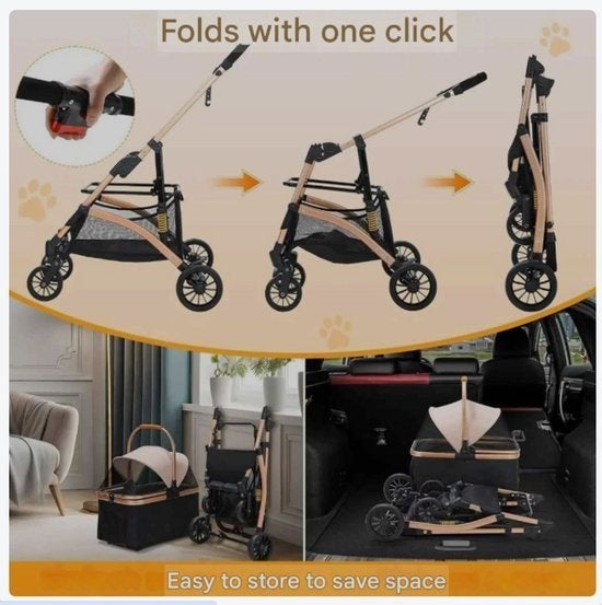 Hondenwagen – Hondenbuggy – Huisdierenwagen – Dierenwagen, Corvance B.V., Verzenden, Nieuw, Corvancebol@gmail.com