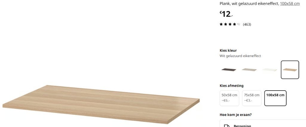 2 PAX planken eikeneffect, Ophalen, Gebruikt