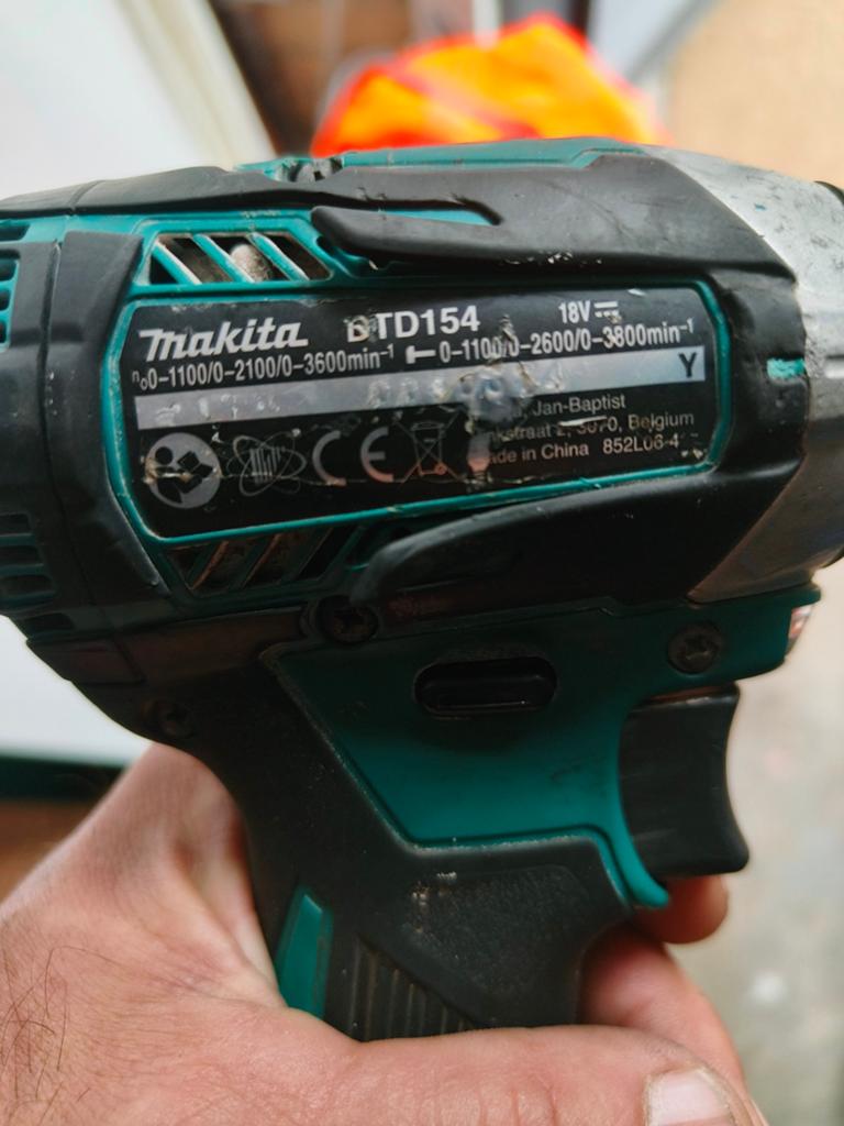 Makita DTD154 18V Slagmoersleutel, Variabele snelheid, Overige typen, Ophalen of Verzenden, Gebruikt