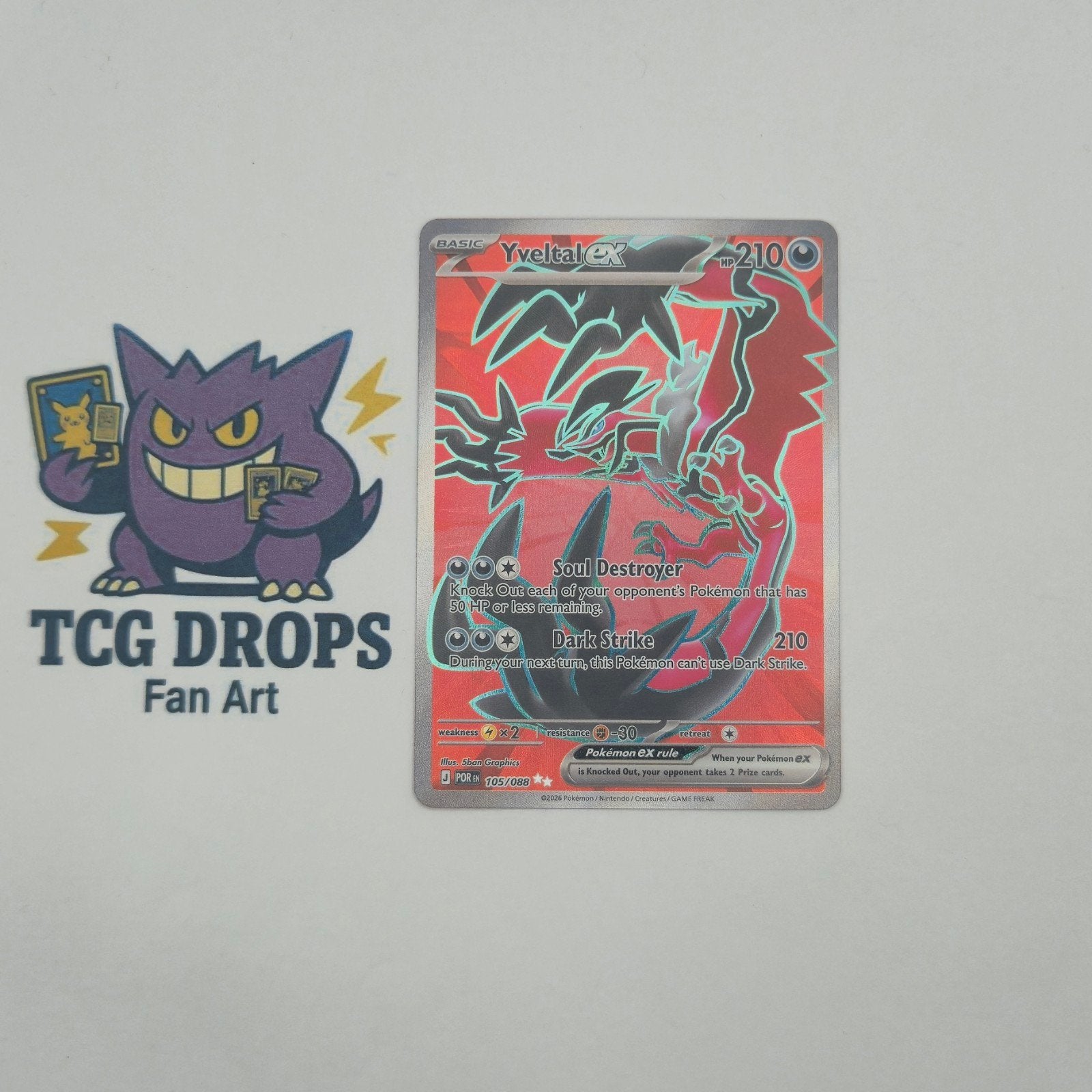 Yveltal EX 105/088 Perfect Order, Ophalen of Verzenden, Zo goed als nieuw, Losse kaart, Foil