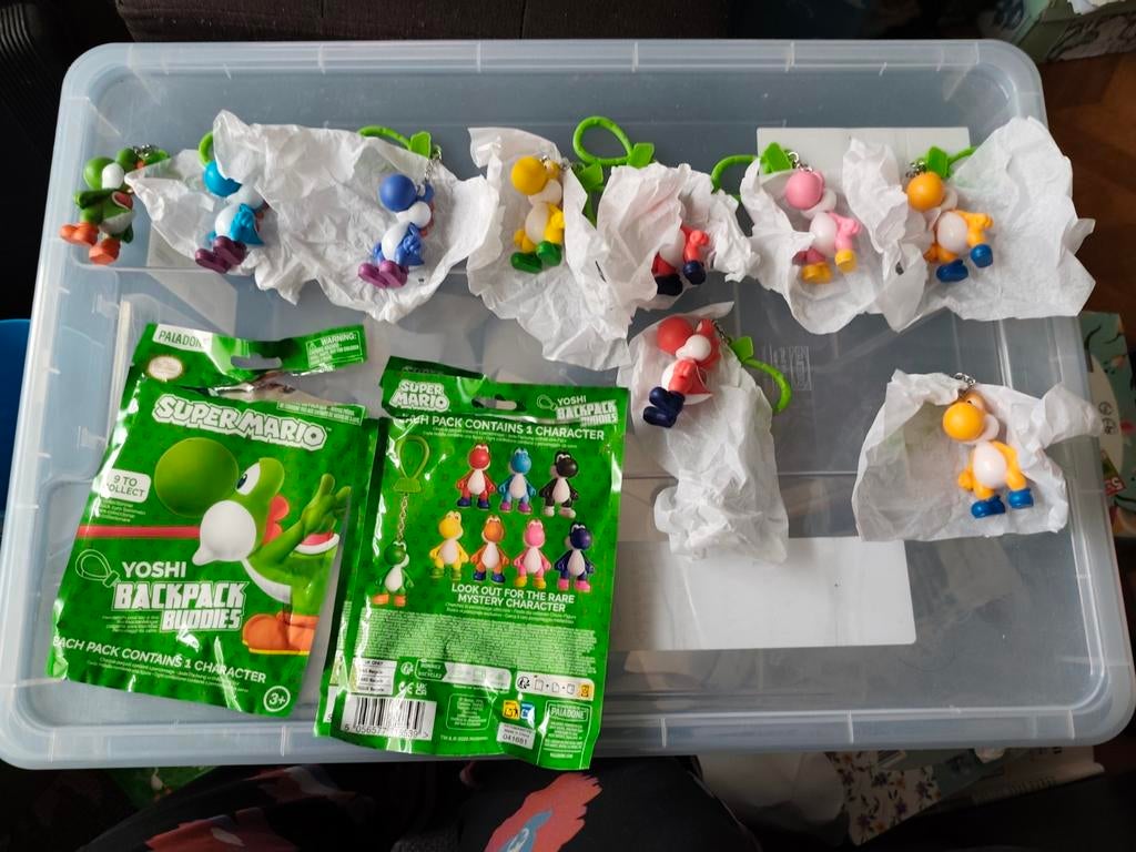 Super Mario Yoshi backpack buddies sleutelhanger, Ophalen of Verzenden, Nieuw, Knuffel of Figuurtje