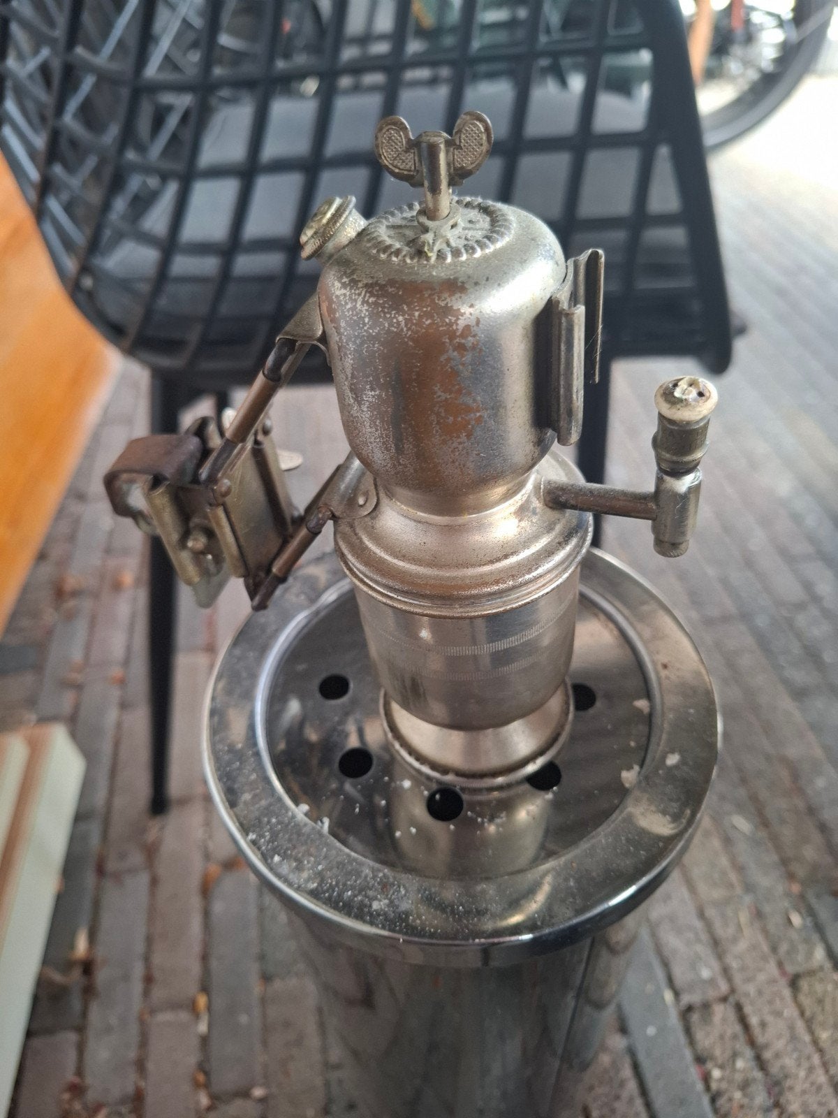 carbid fiets lamp, Ophalen
