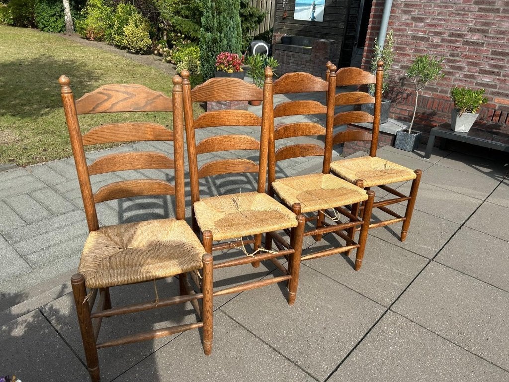 eikenhouten stoelen, Ophalen, Gebruikt, Bruin, Landelijk