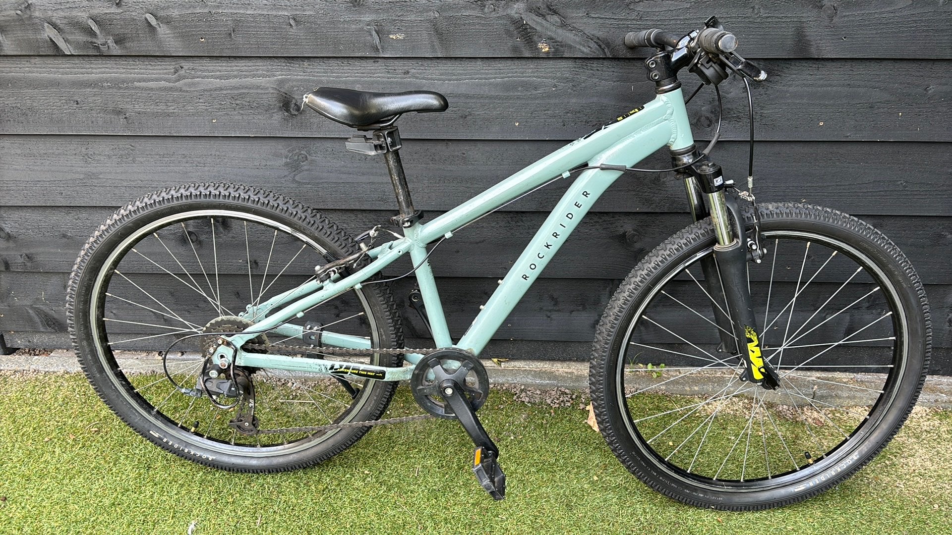 Rockrider st 500 olijf groen mtb, 26 inch, Gebruikt, Velgrem, Ophalen, Overige merken
