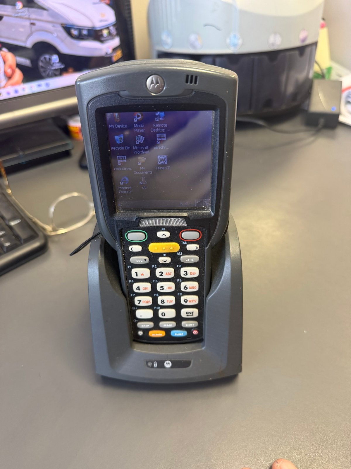 Motorola Symbol MC3090 Barcodescanner met Cradle, Computers en Software, Scanners, Ophalen of Verzenden