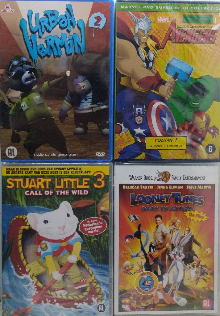 Urban Vermin 2, Avengers, Stuart Little 3, Looney Tunes, Cd's en Dvd's, Vanaf 6 jaar, Ophalen of Verzenden, Nieuw in verpakking