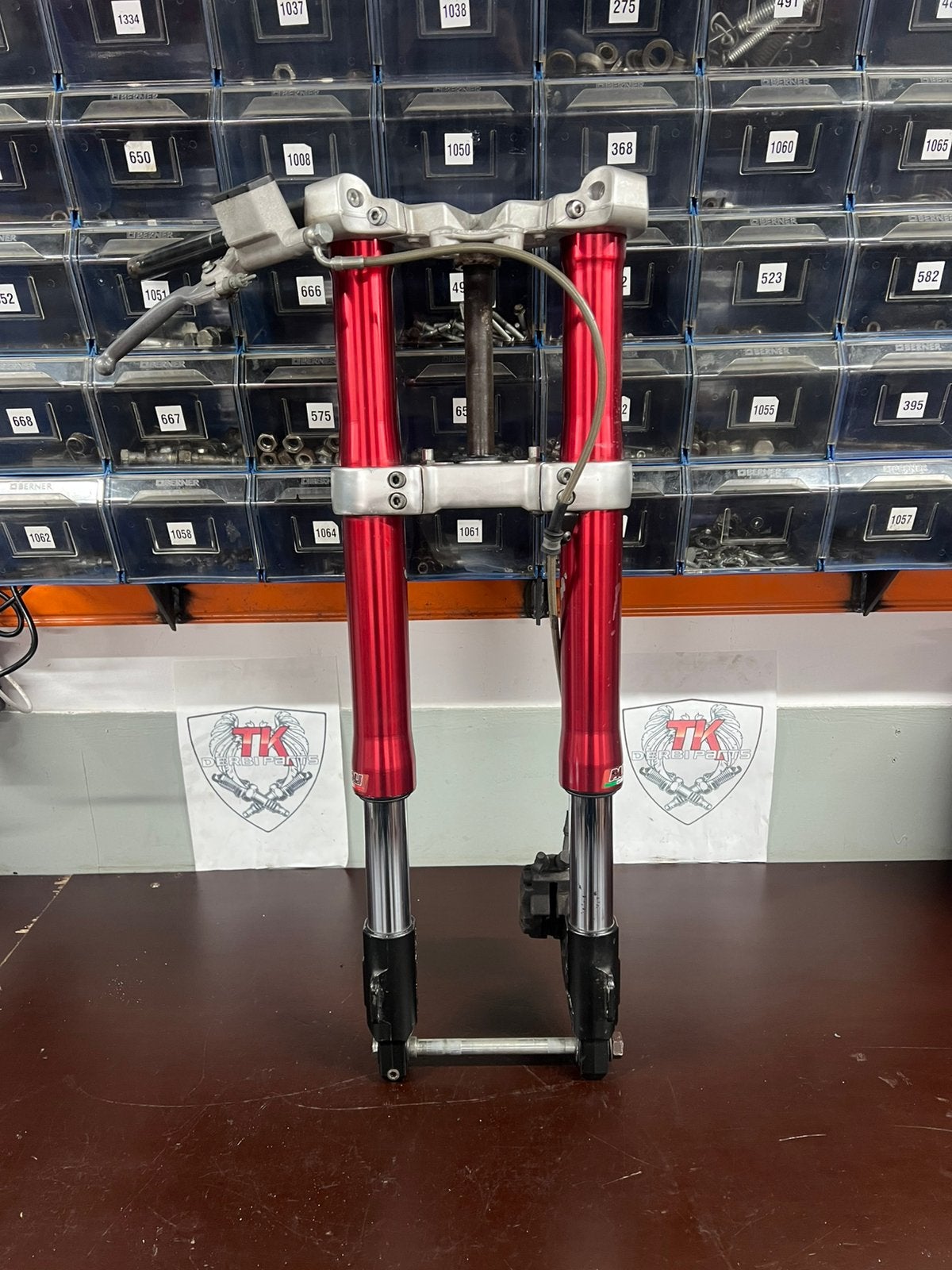 Derbi gpr paoli USD voorvork met rem, Gebruikt, Voorvork, Overige typen, Ophalen of Verzenden