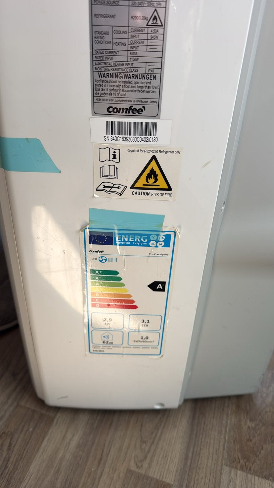Airco, Witgoed en Apparatuur, Airco's, Minder dan 60 m³, Ventileren, 3 snelheden of meer, Ophalen of Verzenden