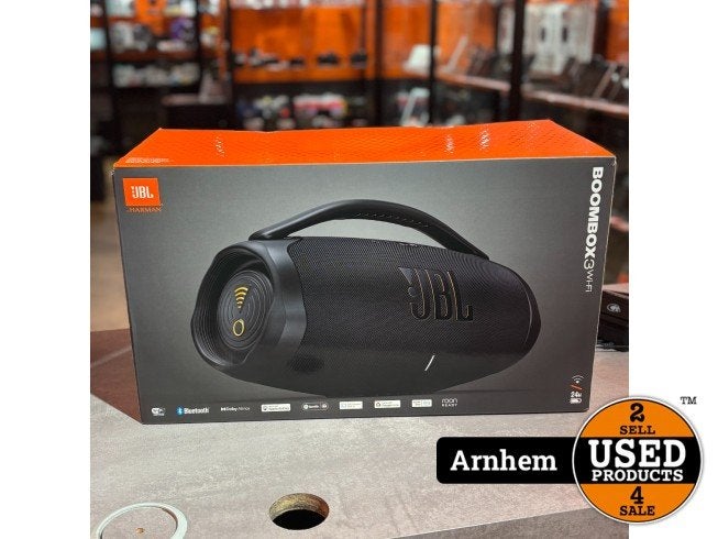 JBL BoomBox 3 Wifi Black | In doos, JBL, Zo goed als nieuw, Support@jbl.com, 400 Atlantic Street
Stamford, CT 06901
USA