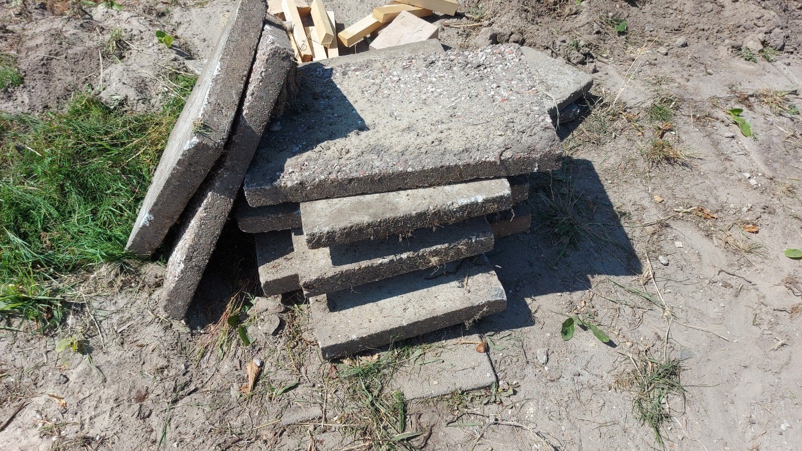 10x 60x40 grindtegels, Tuin en Terras, Tegels en Klinkers, Ophalen, Gebruikt, Beton, Terrastegels