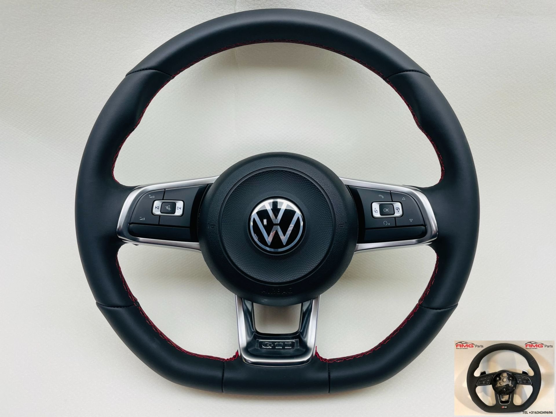 Vw GTi Stuur met Airbag Golf 7 Polo UP T-Cross T-Roc, Auto-onderdelen, Interieur en Bekleding, Volkswagen, Volkswagen AG, Nieuw