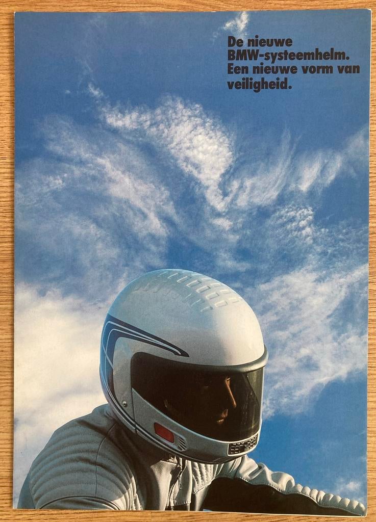 Vintage BMW Systeemhelm Advertentie - Nieuwe Veiligheid, Motoren, Overige merken, Systeemhelm, Heren, Ophalen of Verzenden