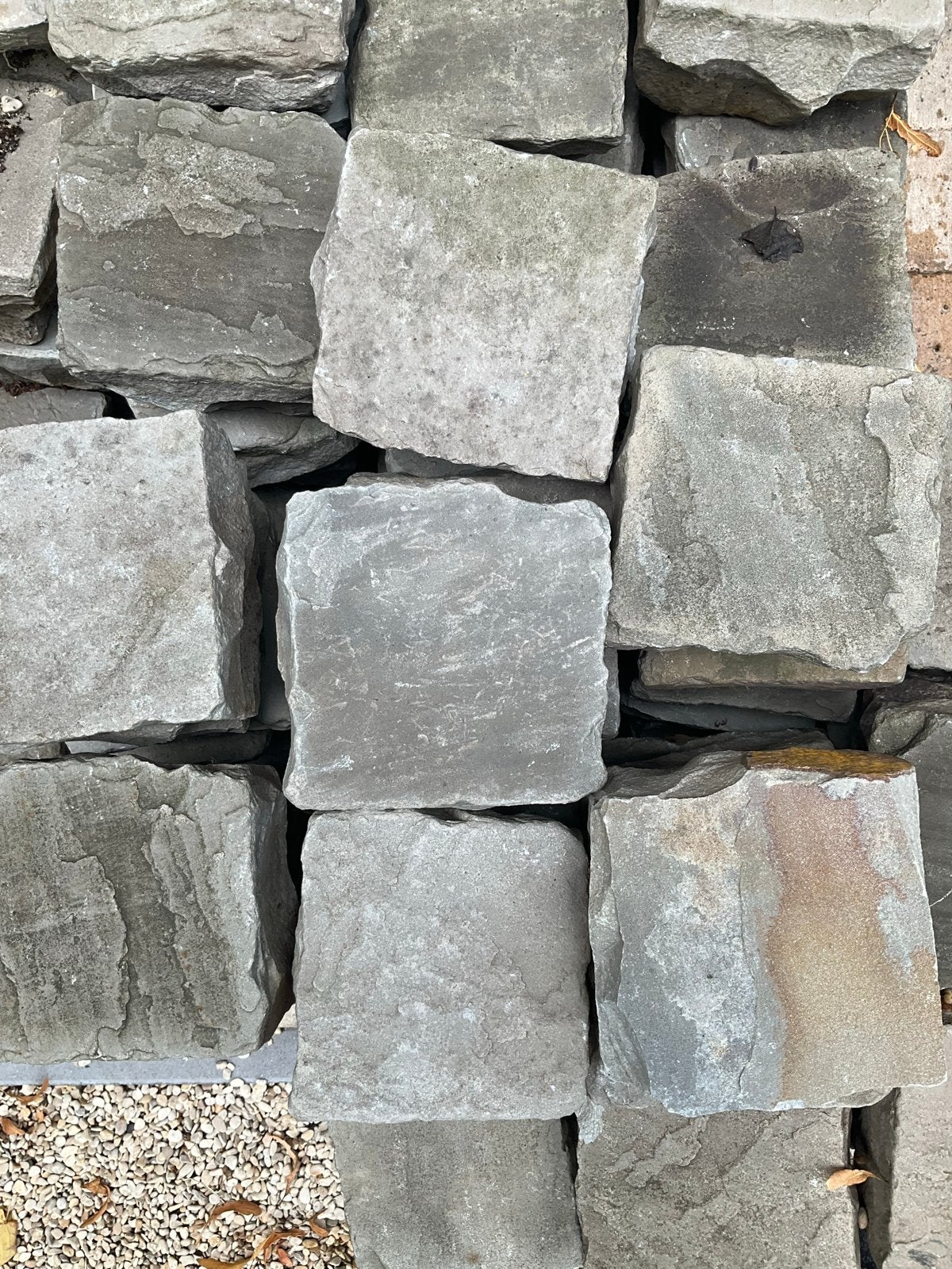 Kandla Grey Natuursteen Klinkers 14x14 cm 5/7, Tuin en Terras, Ophalen, Gebruikt, Natuursteen, Klinkers