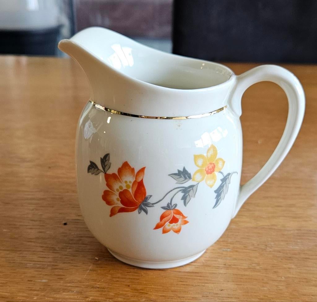 Vintage KoenigsZelt Melkkan met Bloemenpatroon, Antiek en Kunst, Ophalen
