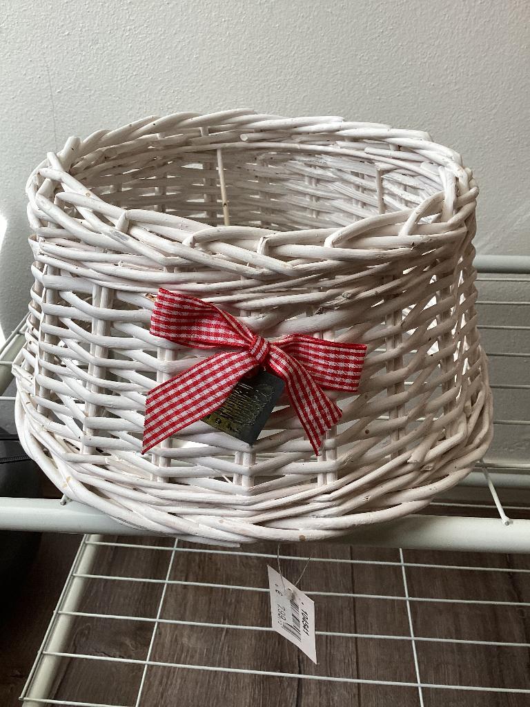 Lampenkap. Wit rotan!, Huis en Inrichting, Lampen | Lampenkappen, Ophalen, Wit, Rond, Nieuw