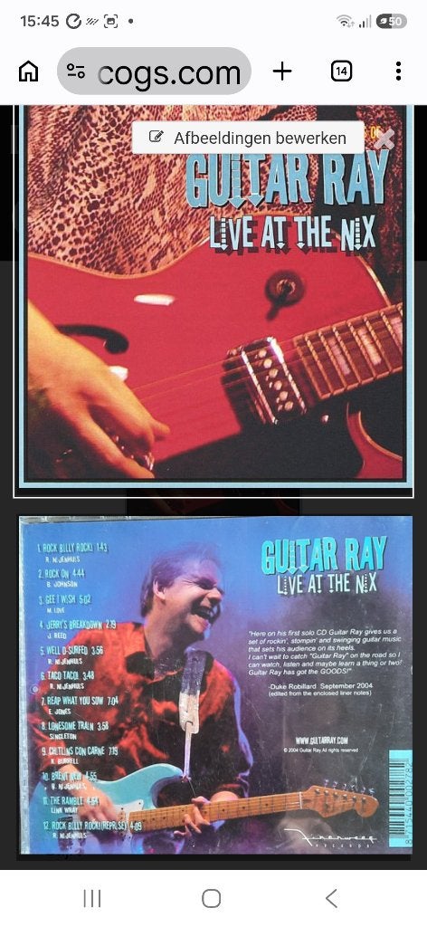 Gezocht: Guitar ray live at the nix, Cd's en Dvd's, Ophalen of Verzenden
