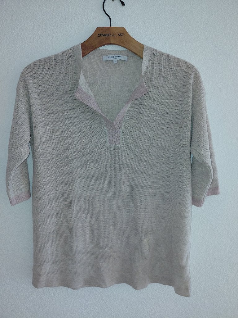 GERARD DAREL SHIRT MEDIUM / LARGE, Gerard Darel, Beige, Maat 42/44 (L), Ophalen of Verzenden