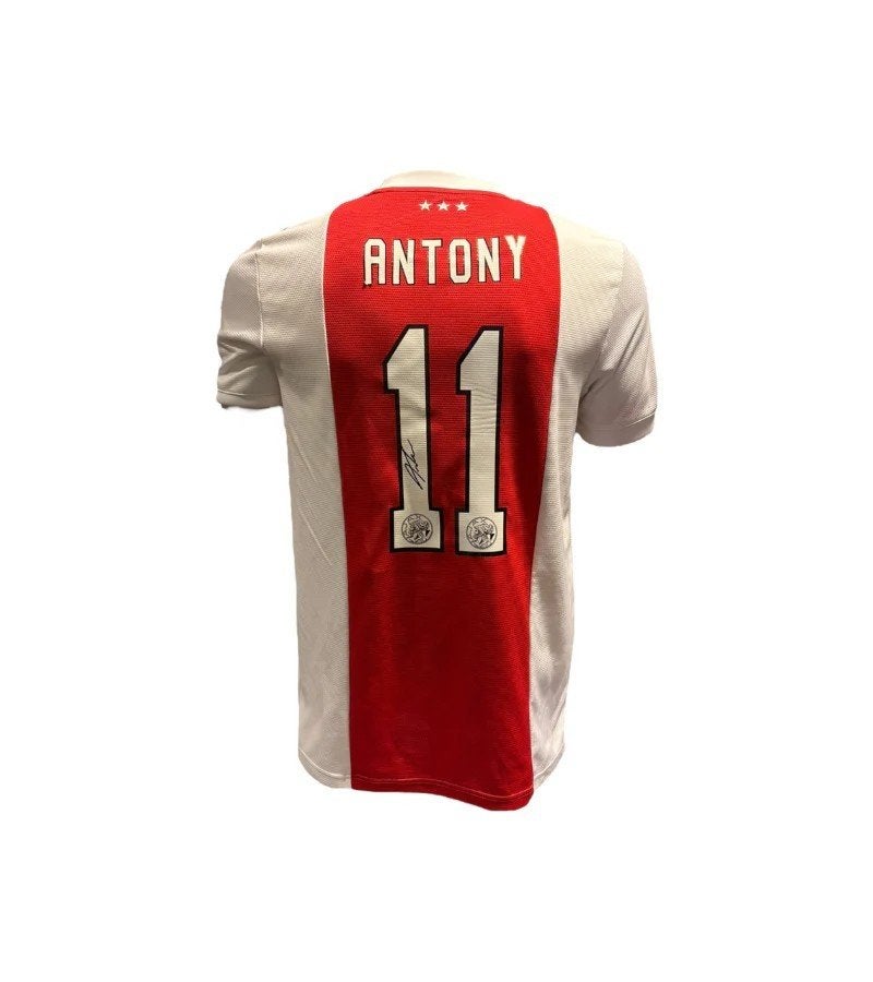 Antony dos Santos AFC Ajax 21/22 gesigneerd Thuis Shirt, Soccersignings.nl, Shirt, Ophalen of Verzenden, Zo goed als nieuw