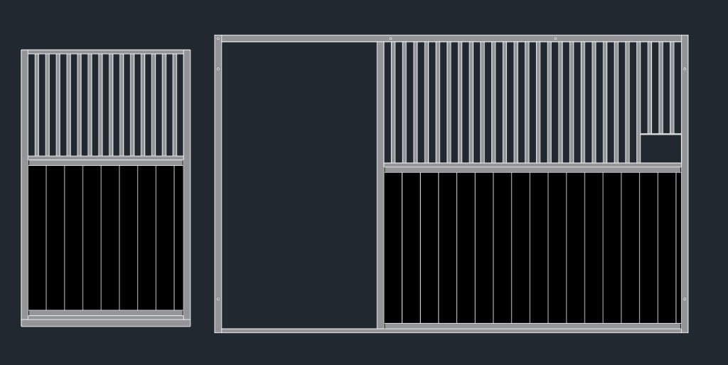 Voorwand paardenbox met schuifdeur – PROFI, Dieren en Toebehoren, Weidegang, 4 paarden of pony's of meer