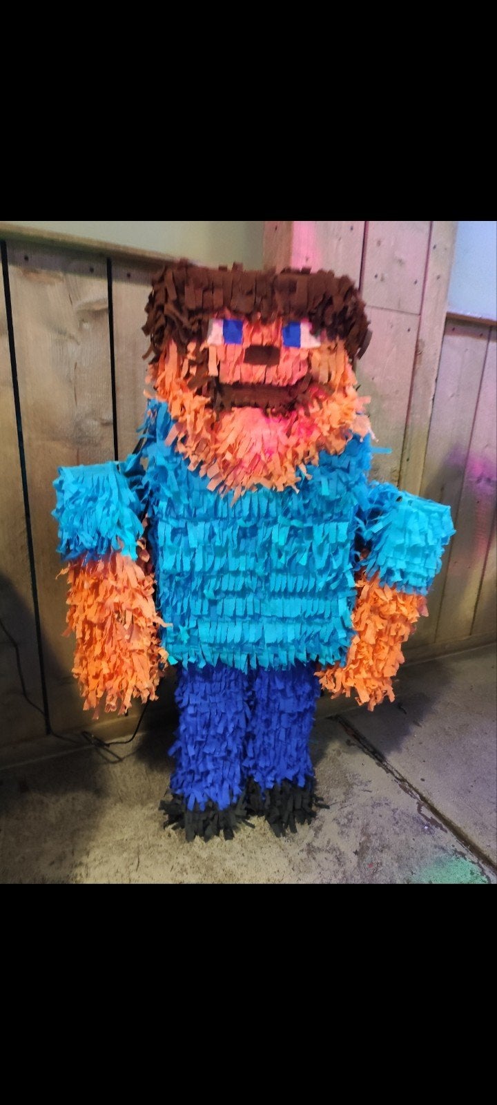 Minecraft Steve Piñata - 1.20m hoog, 70cm breed, Ophalen of Verzenden