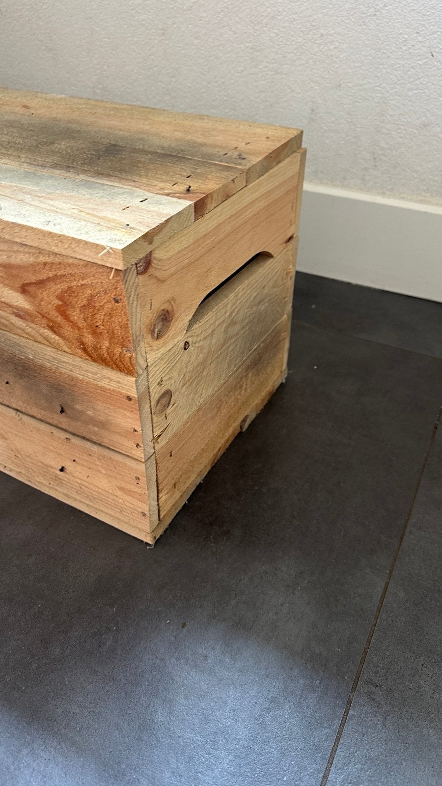 Houten opbergkist / krat van gerecycled hout, Ophalen, Gebruikt, 50 tot 100 cm, Grenenhout