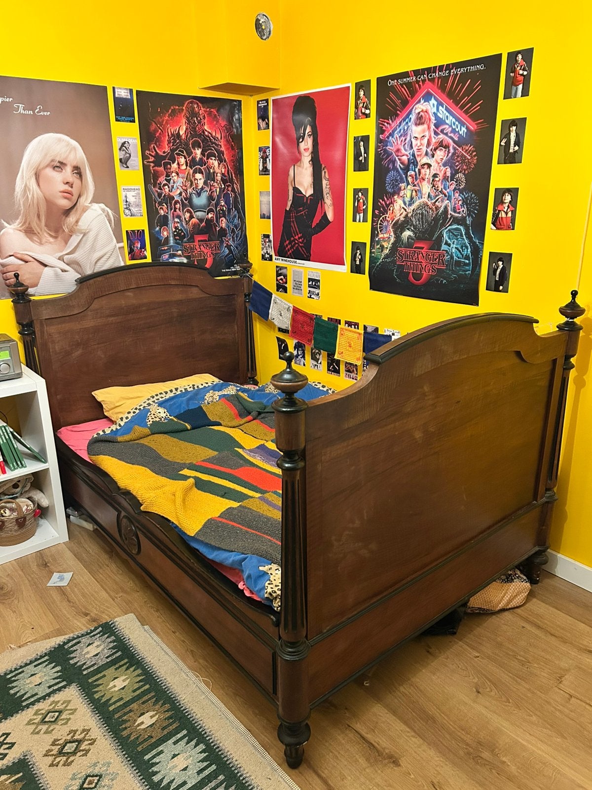 Antiek Frans ledikant / houten bed, Antiek en Kunst, Ophalen