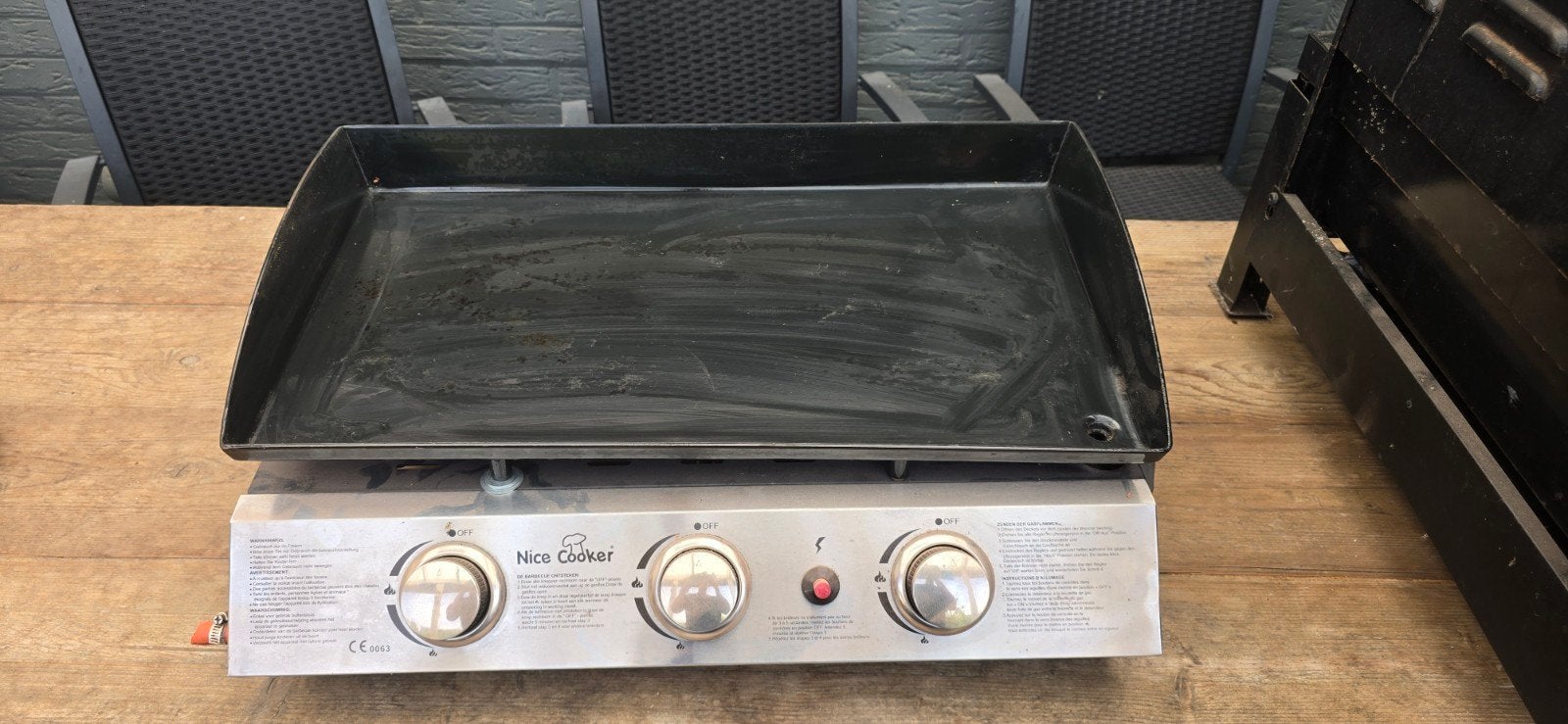 Nice Cooker gasbakplaat - Gebruikt, Ophalen of Verzenden, Gebruikt, Nice Cooker