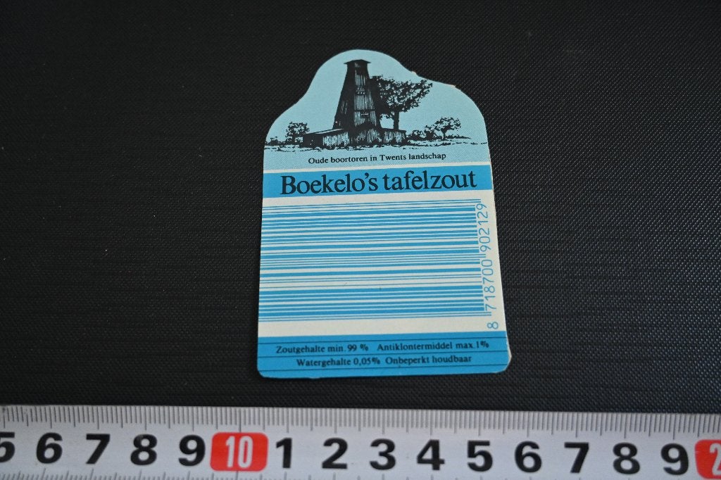 sticker boekelo's tafelzout - boortoren in twents landschap, Ophalen of Verzenden, Zo goed als nieuw