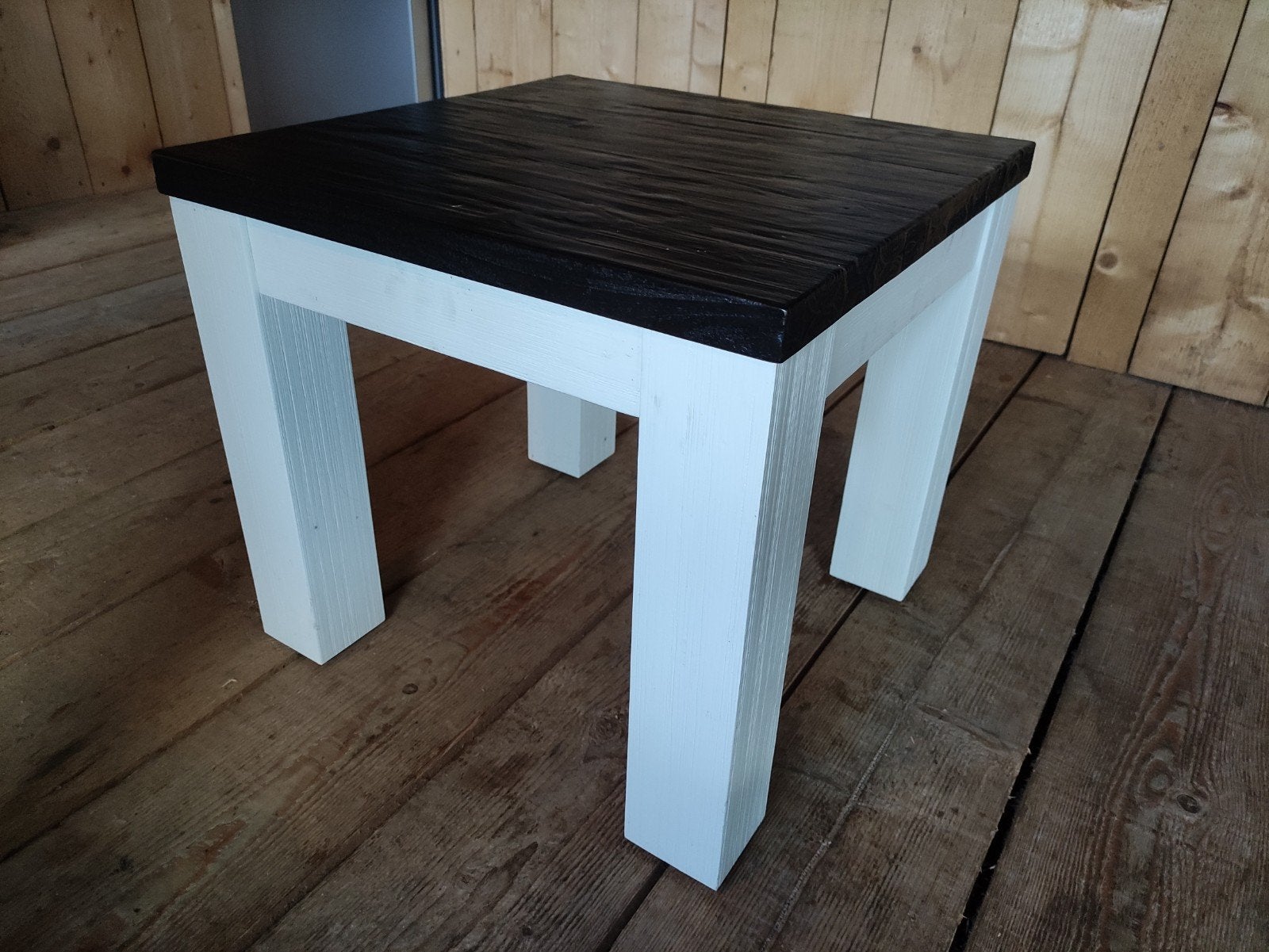 Bijzettafel, Huis en Inrichting, Tafels | Bijzettafels, Ophalen, Vierkant, Minder dan 55 cm, 45 tot 60 cm