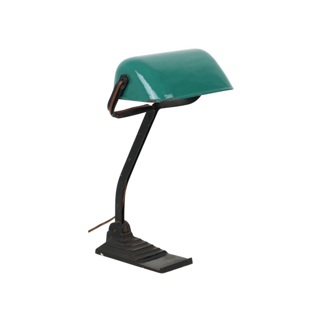 Art Deco Bureaulamp Notarislamp Erpe Model 52 Smeedijzer, Ophalen of Verzenden