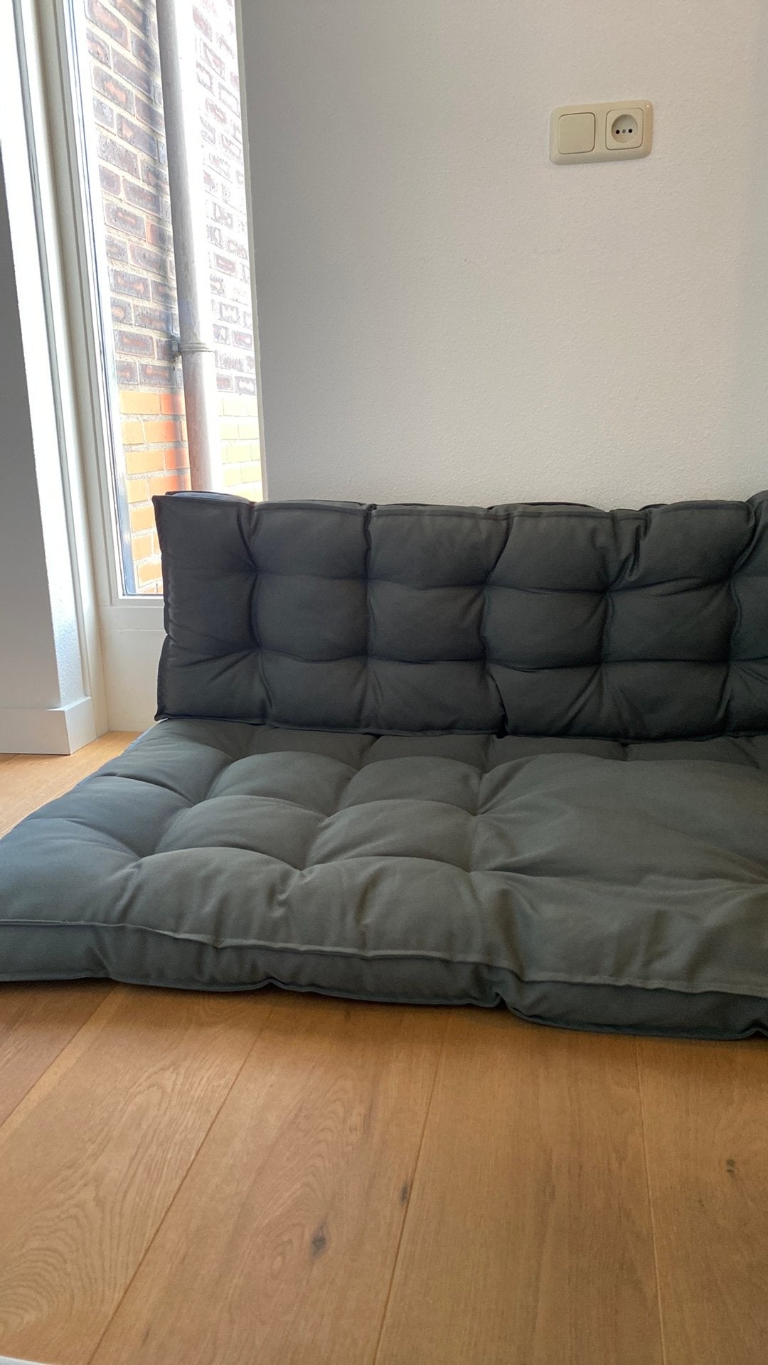 Nieuw loungekussen / vloerkussen – Antraciet, Ophalen, Nieuw
