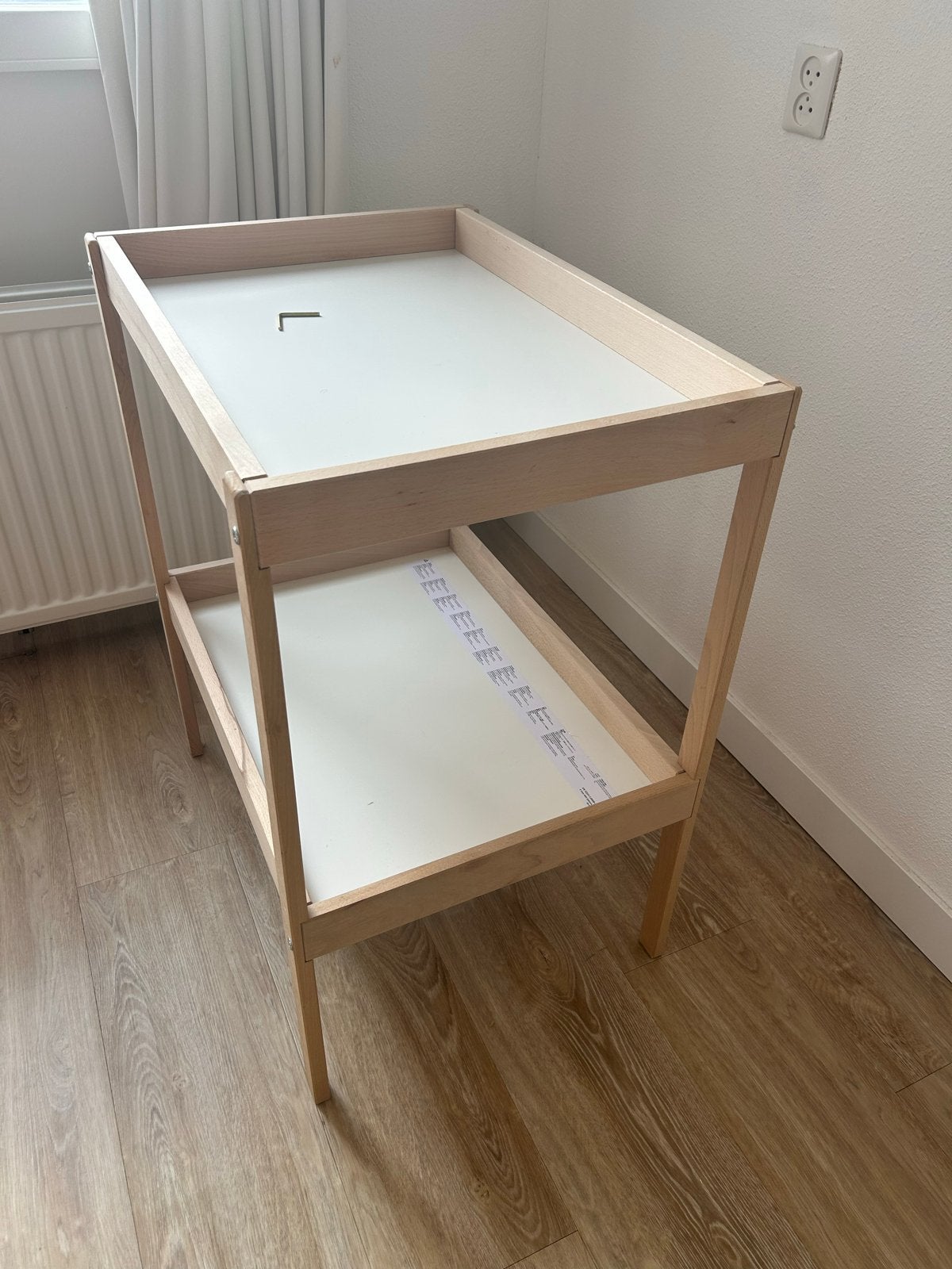 Ikea SNIGLAR commode beuken/wit, 53x72x87 cm, Minder dan 75 cm, 50 tot 70 cm, Zo goed als nieuw, Opstaande rand