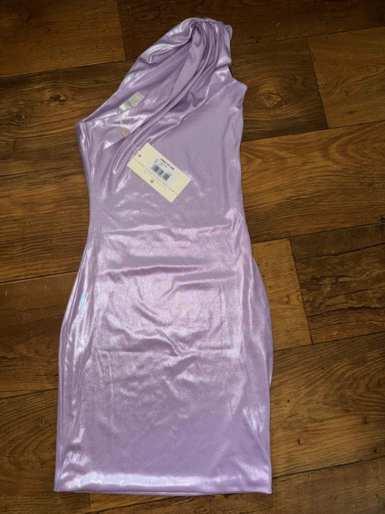 Dames nieuwe lila glitter jurk van Unique The Label, Maat 38/40 (M), Paars, Ophalen of Verzenden, Zo goed als nieuw