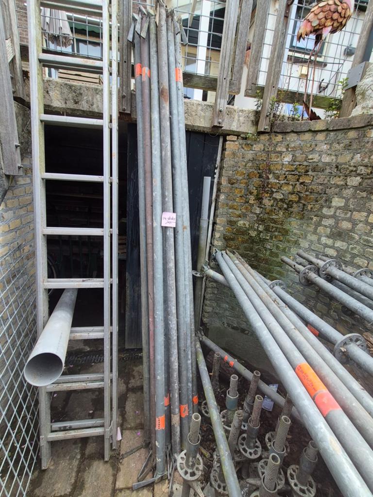 Steigeronderdelen: spindels, staanders, liggers, schoren, Ophalen, Gebruikt, Overige typen, 5 meter of hoger