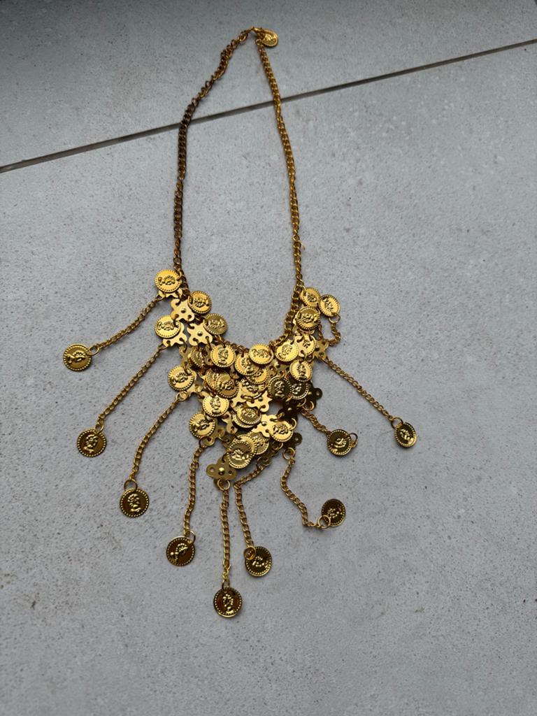 ketting met munten - Vintage stijl, Ophalen of Verzenden, Zo goed als nieuw, Goud, Overige materialen