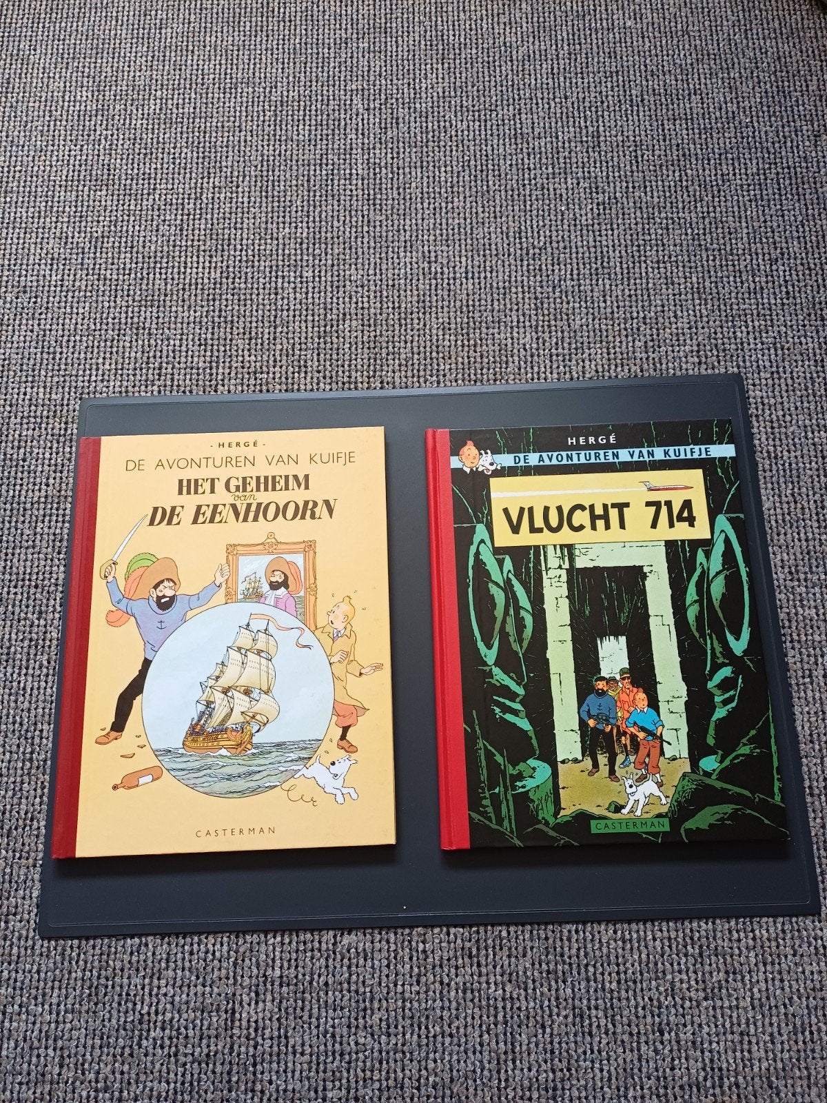 Kuifje stripboeken: Het Geheim van de Eenhoorn & Vlucht 714, Boeken, Meerdere stripboeken, Ophalen of Verzenden, Gelezen