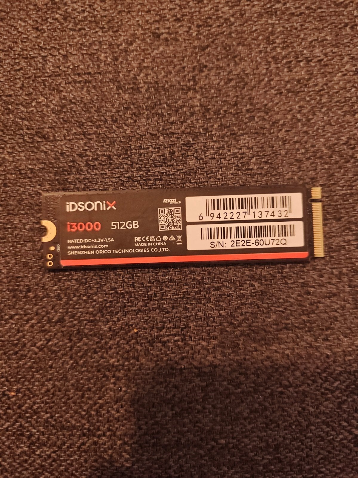 Aangeboden: 512GB NVMe M.2 SSD IDSONIX i3000 + Heat sink, Computers en Software, Harde schijven, Intern, 512GB, SSD, Ophalen of Verzenden