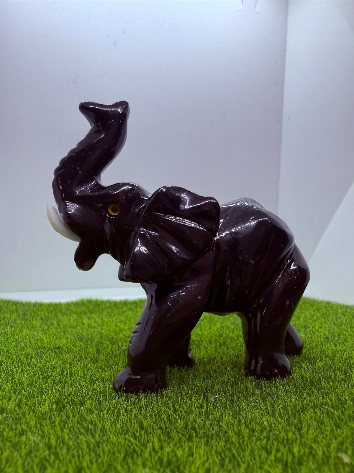 Prachtig beeld van een olifant, fijn uit onyx gesneden, Ophalen of Verzenden