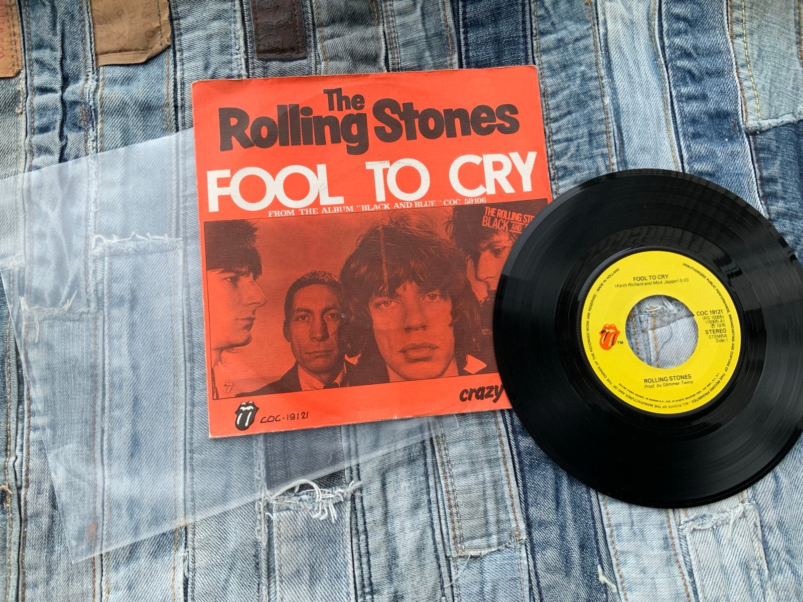 The Rolling Stones - Fool To Cry (Single), Gebruikt, Verzenden, Originele persing, 7 inch
