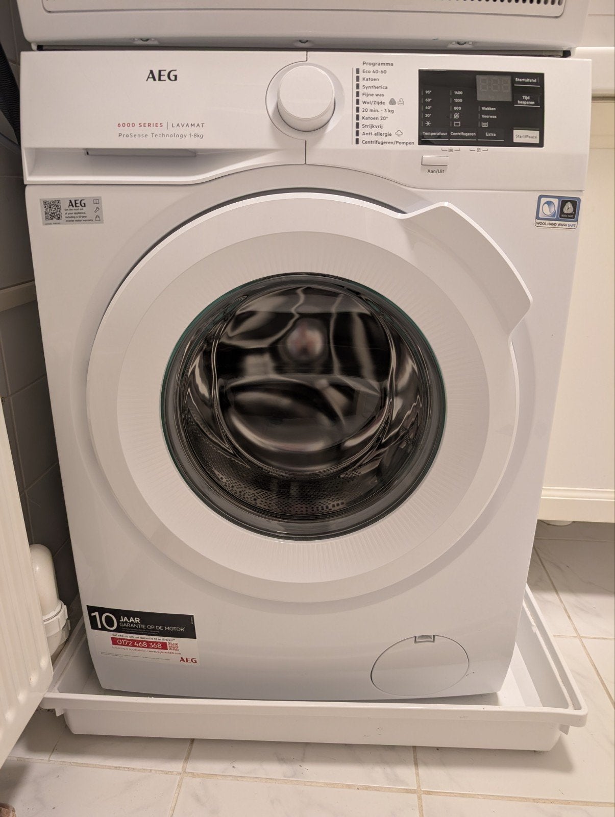 Was machine: AEG LF62CW84 ProSense (8kg, A label, 1400 rpm), Witgoed en Apparatuur, Ophalen, Minder dan 85 cm, Zo goed als nieuw