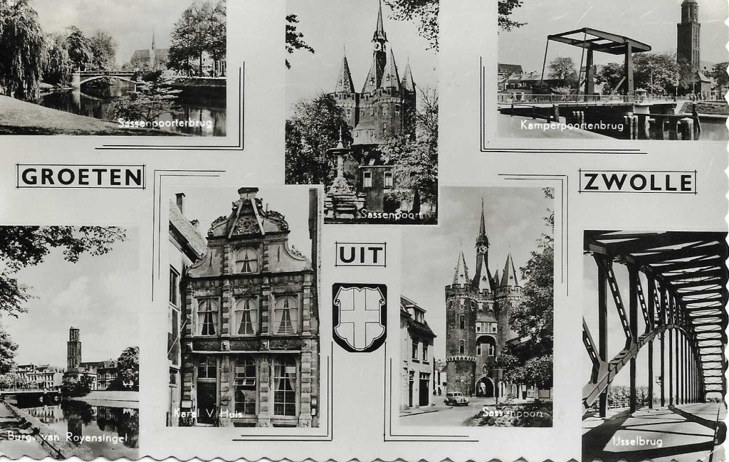 Zwolle- -7-luik., Ophalen of Verzenden, 1940 tot 1960, Gelopen, Overijssel