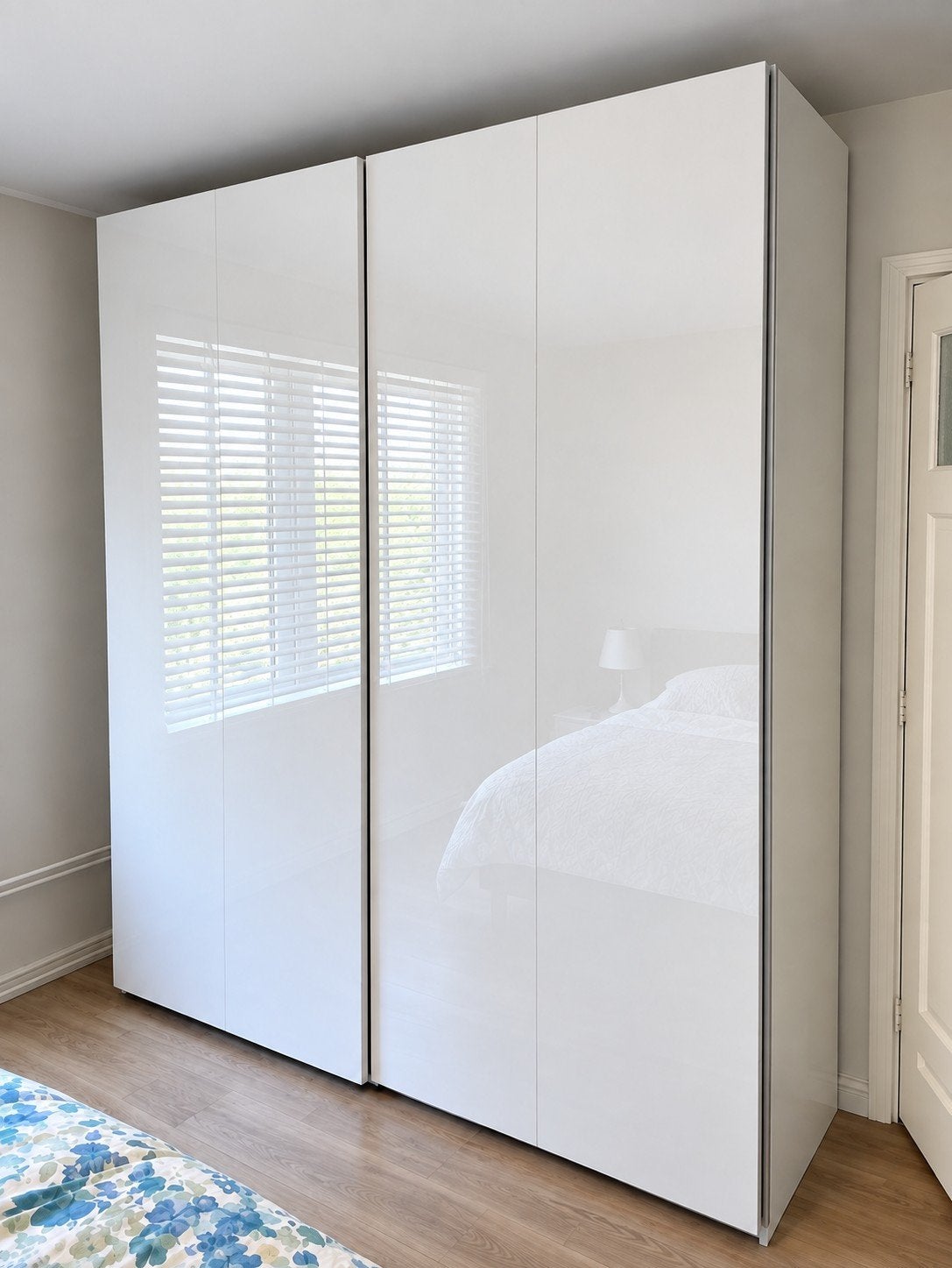 IKEA HASVIK Schuifdeuren, hoogglans wit, 200x236 cm PAX, Ophalen, Zo goed als nieuw, 200 cm of meer, 200 cm of meer