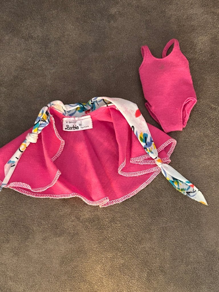Vntage barbie badpak, Ophalen of Verzenden, Gebruikt, Kleertjes